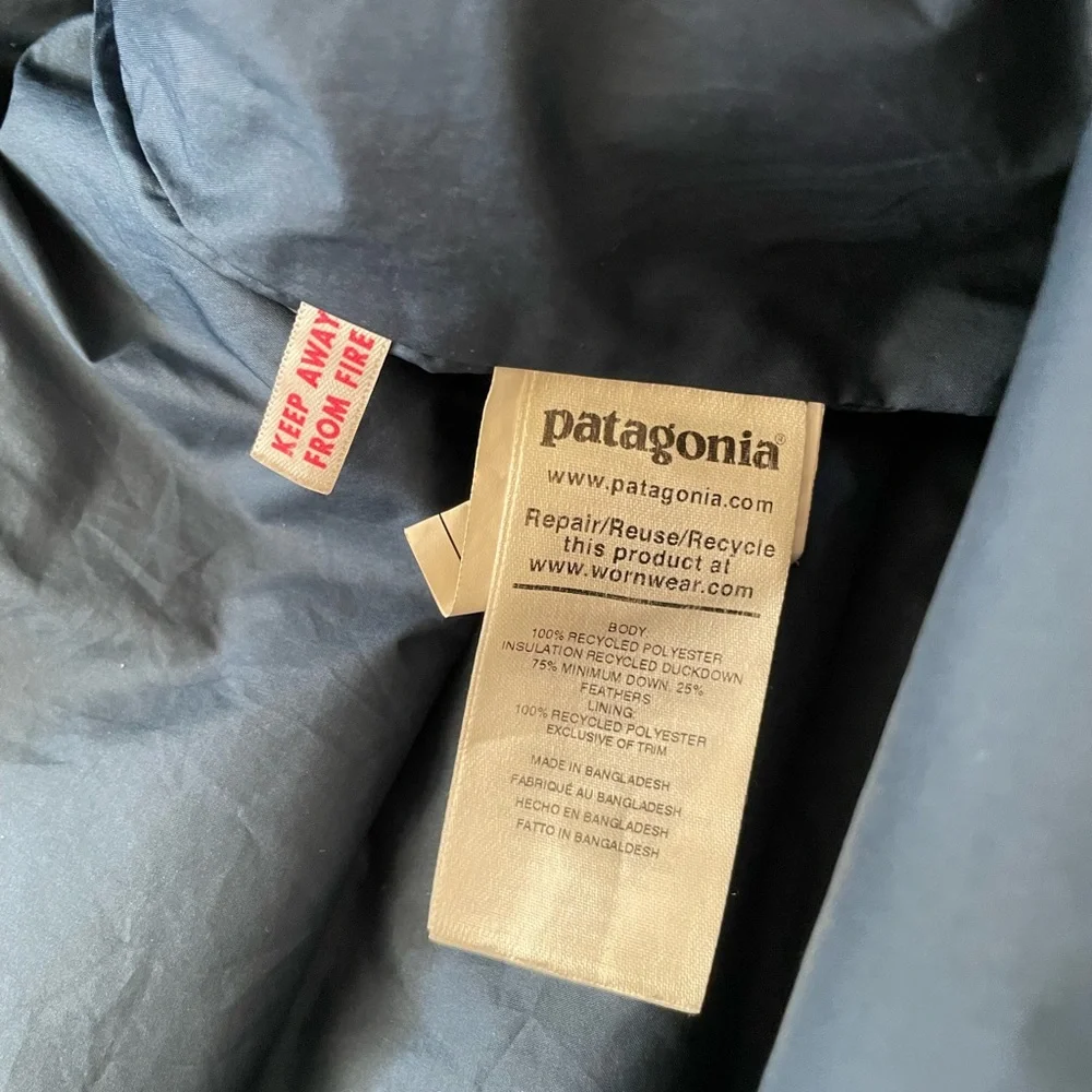 Patagonia Hi Loft Down Bunting Blue 3-6 months - Picture 7 of 9